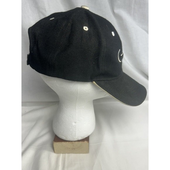 Vintage Nike Adjustable Strapback Black Embroidered Swoosh Baseball Cap Hat - Picture 4 of 5
